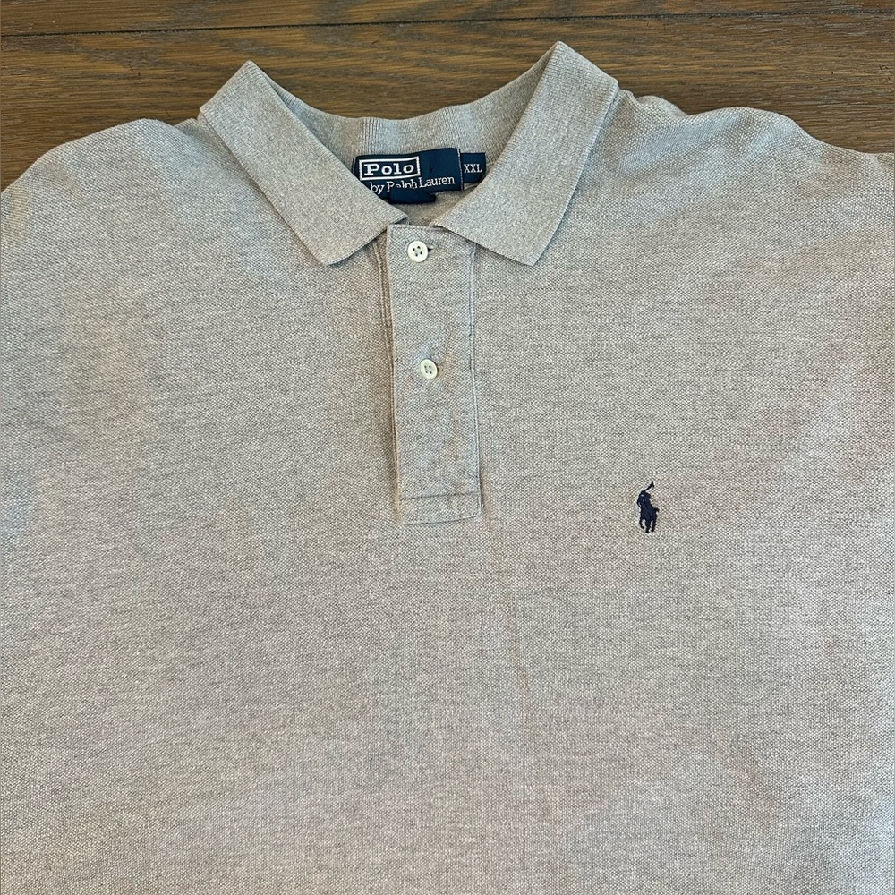 Ralph Lauren Men's Light‎ Gray Short Sleeve Polo Shirt Size XXL